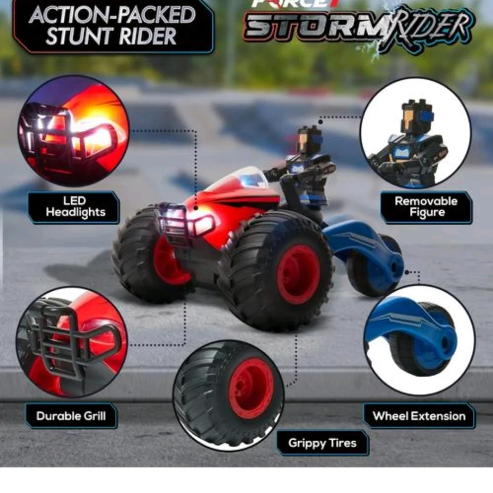SALE ** BRAND NEW ** Remote Control Stunt Motorcycle Toy SHARK RIDER
